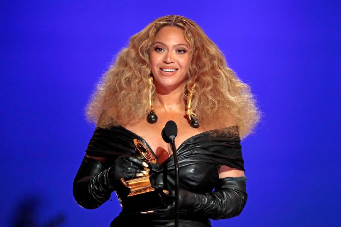 Beyonce winning her 28th Grammy award