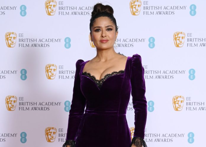 Salma Hayek at the 75th EE British Academy Film Awards in March 2022
