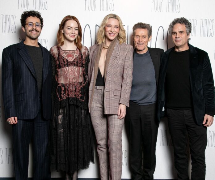 Ramy Youssef, Emma Stone, Cate Blanchett, Willem Dafoe and Mark Ruffalo attend a Special Screening of 