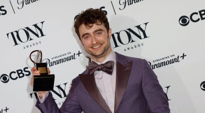 Jonathan Groff, Angelina Jolie, & Daniel Radcliffe Among 2024 Tony Winners Daniel Radcliffe with his Tony for Best Performance by an Actor in a Featured Role in a Musical for "Merrily We Roll Along" at the 77th Annual Tony Awards in June 2024